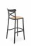 H111 Bar stool,black/brown