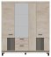 Mati-MT 16 Wardrobe with 5 doors and mirror