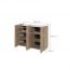 EASY EA-02 Chest 4d with lighting - oak scandi/white gloss