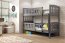 Cubus 2 Bunk bed with mattress 200x90 graphite (Without box)