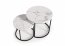 OREO Coffee table set white marmor/ black