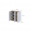 EASY EA-03 Chest 3d with lighting - white gloss/oak scandi