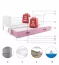 Cubus 2 Bed with two mattresses 200x90 white/pink