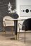 MORATA Round Table White marble/black/gold