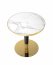 MORATA Round Table White marble/black/gold