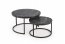 JAVA 2x Set of coffee tables black marble / black