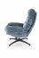 DARIO Lounge chair with footrest ( Blue )