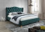 Aspen 180 Bed with wooden frame (Bluvel 78 Velvet Grün)