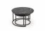 JAVA 2x Set of coffee tables black marble / black