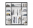 Rodos 200 Sliding door wardrobe (platinum)