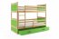 Riko II 160x80 Bunk bed with two mattresses Pine/Green