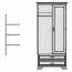 Tiffany/ SZF2D2S Kleiderschrank