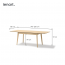 PLOT PT-03 (145-220 cm) Extendable dining table,light oak