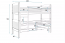 Cubus 2 Bunk bed with mattress 200x90 graphite (Without box)