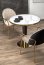 MORATA Round Table White marble/black/gold