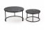 JAVA 2x Set of coffee tables black marble / black