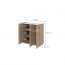 EASY EA-03 Chest 3d with lighting - oak scandi/white gloss