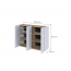 EASY EA-02 Chest 4d with lighting - white gloss/oak scandi