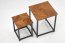 ELZA set of 2 coffee tables, walnut/black