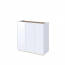 EASY EA-03 Chest 3d with lighting - white gloss/oak scandi