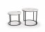 OREO Coffee table set white marmor/ black