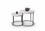 OREO Coffee table set white marmor/ black