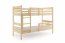 Bunk bed with mattress 190x80 pine