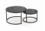 JAVA 2x Set of coffee tables black marble / black