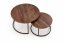 JAVA 2x coffee table set Walnut / Black